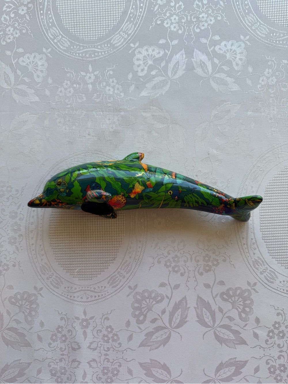Sea/Marine Life Dolphin Ceramic Home Decor Art Design Piece Multicolored Graphic